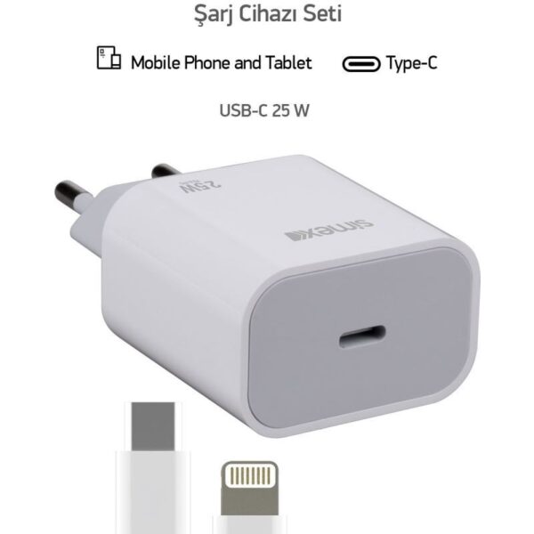 Simex iPhone Lightning SPS-11 Felione Pd  25W Sarj Seti