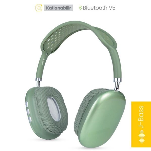 Jopus Jopus Acustica Mikrofonlu Bluetooth Kulaklık Yeşil Renk