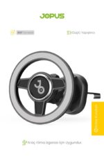 Jopus JO-AT109 Ring Safe Magsafe Telefon Tutucu Gri-Siyah Renk