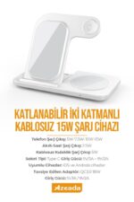 Azeada PD-W8 Wireless Magsafe 3in 1 15 Watt Sarj Cihazi