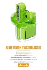 Azeada PD-BT122 TWS Bluetooth Kulaklık Yeşil Renk