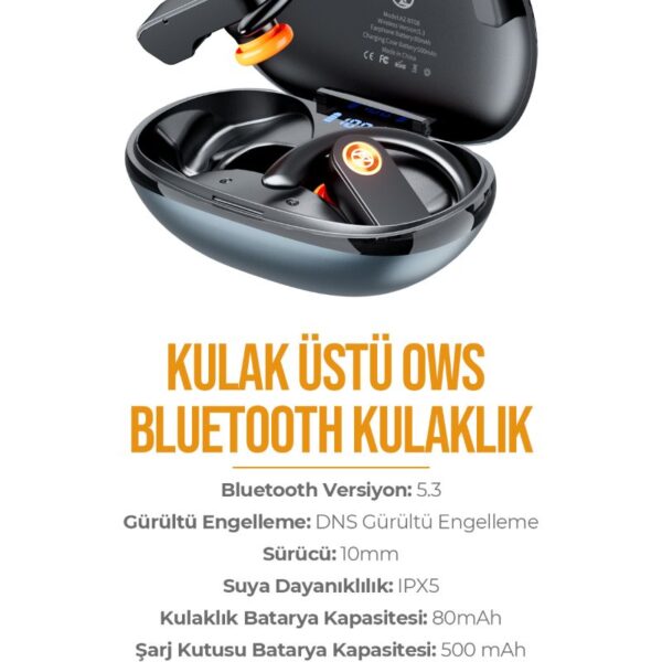 Azeada AZ-BT08 TWS Dijital Göstergeli Bluetooth Kulaklık