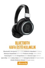 Azeada PD-BH400 Kulaküstü Bluetooth Kulaklık Siyah Renk