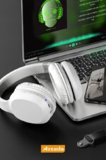 Azeada Azeada PD-BH500 Kulaküstü Bluetooth Kulaklık Beyaz Renk - Görsel 3