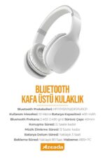 Azeada Azeada PD-BH500 Kulaküstü Bluetooth Kulaklık Beyaz Renk