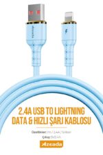 Azeada AZ-B08i 1mt Silikon Data Kablosu - Görsel 6