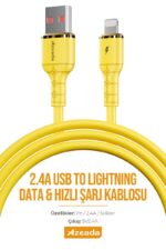 Azeada AZ-B08i 1mt Silikon Data Kablosu