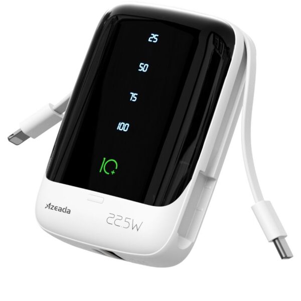 Azeada AZ-P01 22,5W 10000mAh Power Bank Dahili Kablolu