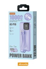 Azeada AZ-P10 22,5W 10000mAh Power Bank Dahili Kablolu