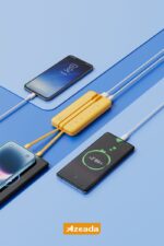 Azeada AZ-P10 22,5W 10000mAh Power Bank Dahili Kablolu - Görsel 6