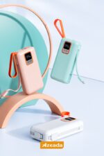 Azeada AZ-P03 22,5W 10000mAh Power Bank Dahili Kablolu - Görsel 5