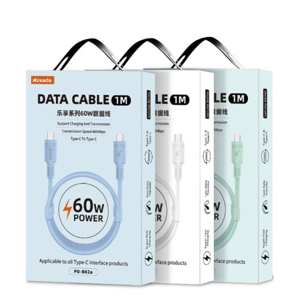 Azeada Type C to Type C PD-B82a 1mt 60W Data Kablosu
