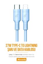 Azeada Type-C to Lightning PD-B82i 1mt 27W Data Kablosu - Görsel 5