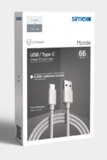 Simex USB to Type-c SPK-10 Monde 1mt 66W Data Kablosu - Görsel 4