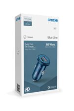 Simex SM-30 Blue Line USB/PD Baslik Metal 60W Araç Sarji