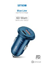 Simex SM-30 Blue Line USB/PD Baslik Metal 60W Araç Sarji - Görsel 4
