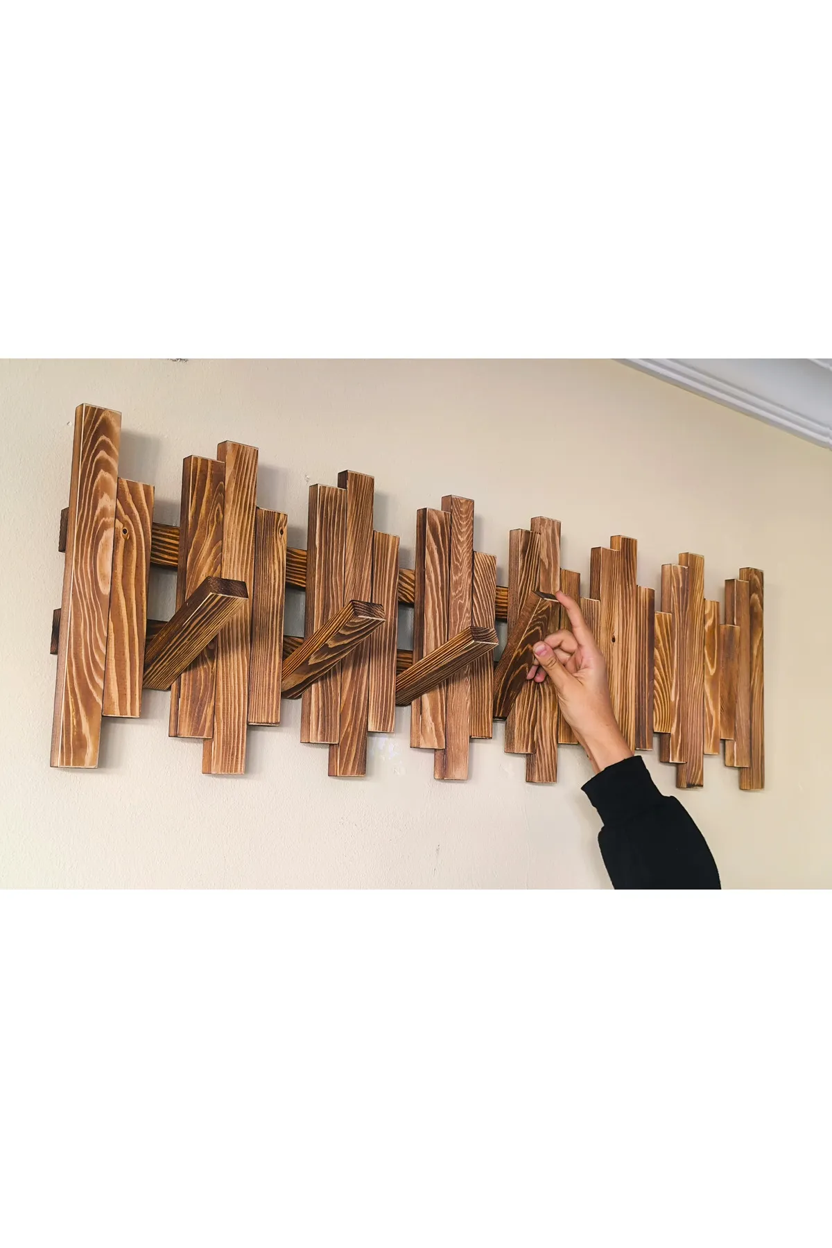 1_org_zoom-11.webp Wooden City Ahşap Askılık Portmanto Elbise Askısı Askılık Duvar Askısı Portmanto - Görsel 1