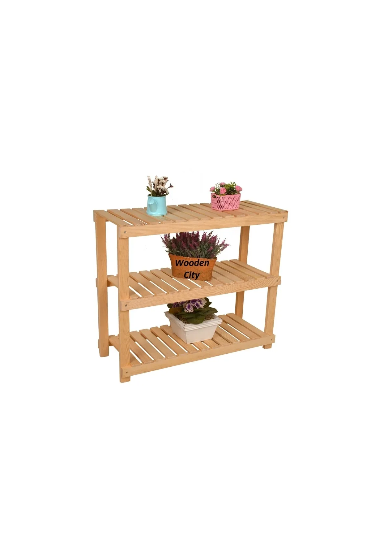 1_org_zoom-2-3.webp Wooden City Dekoratif Katlı Ahşap Raf Portatif Ayakkabılık Naturel - Görsel 1