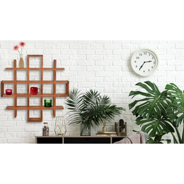 Wooden City Ahşap Dekoratif Raf Biblo Rafı Süs Eşya Rafı