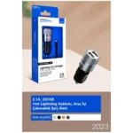 ACL AC-07 Power Classic Series Araç İçi Şarj Aleti Lightning Kablolu Araç İçi Şarj Cihazı - Görsel 2